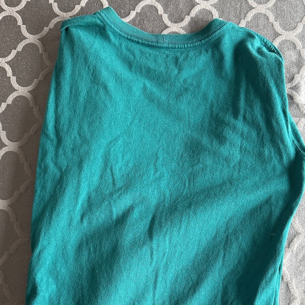 Carhartt Teal Long Sleeve with Pink Sleeve Logo - Picture 3 of 3
